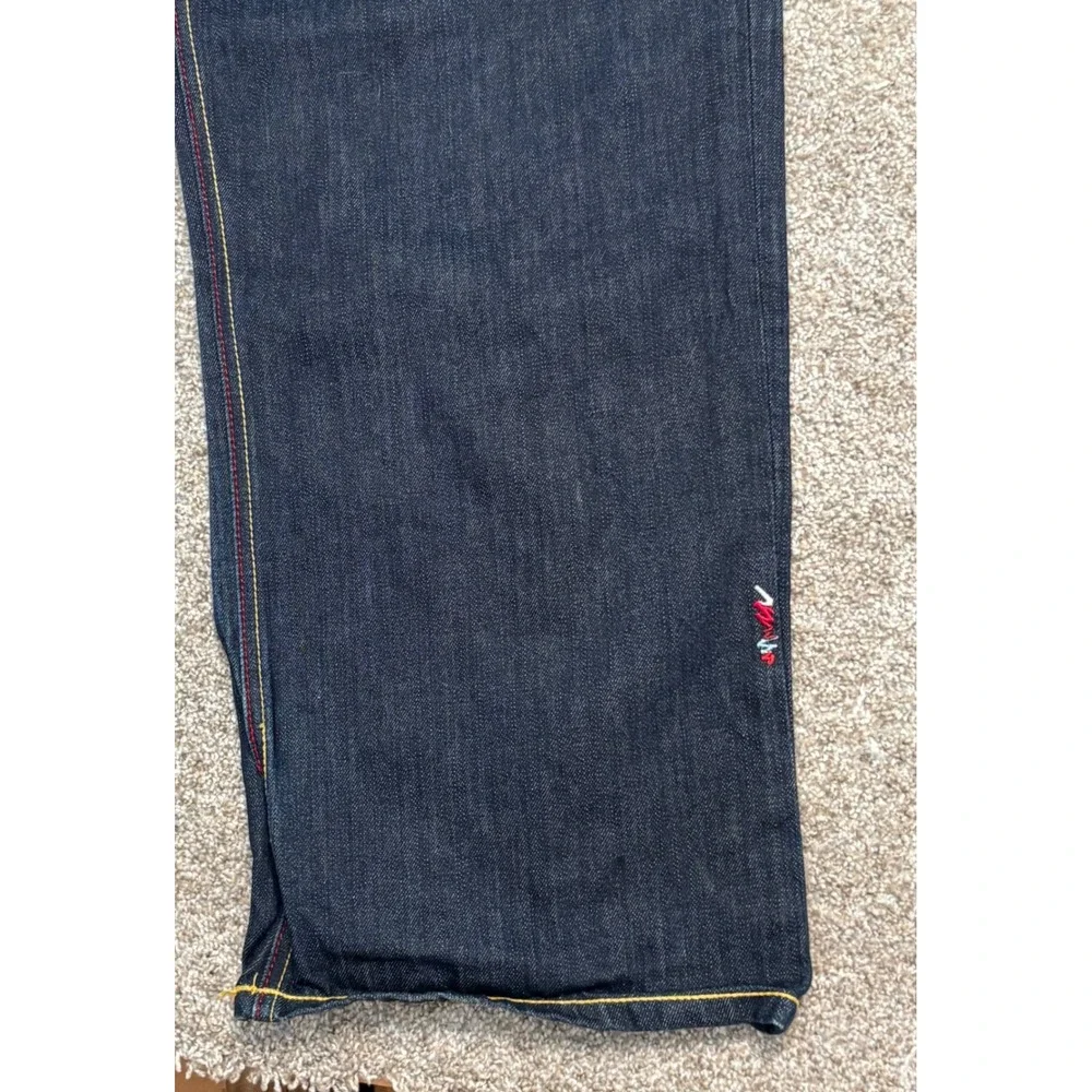 Coogi Jeans Mens Size 40 Embroidered Multi Color Pockets Denim Streetwear Pants